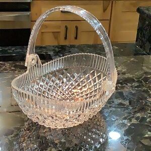 Elegant Clear Glass Basket